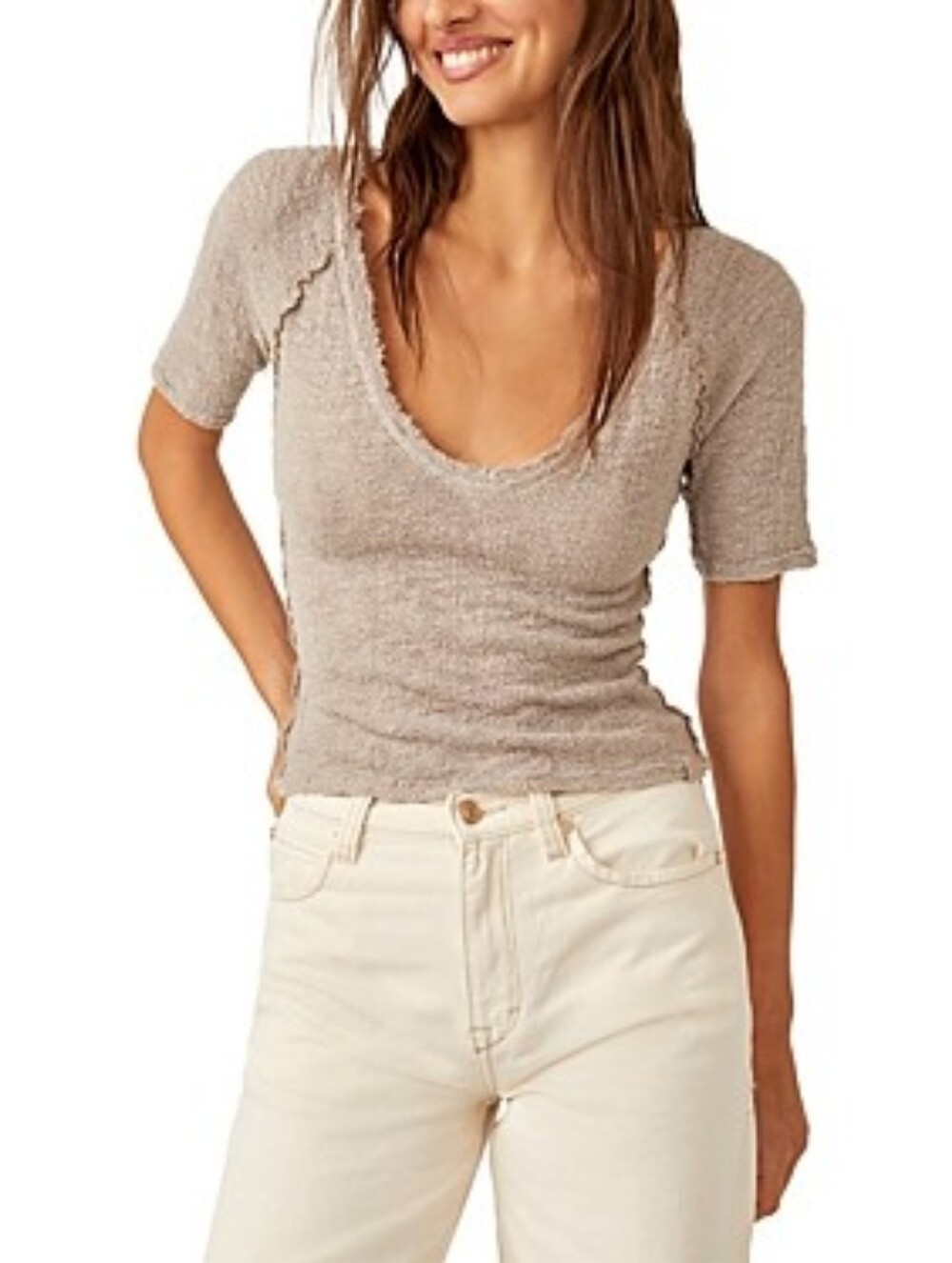 Free People We The Free Francis Tee Jack Rabbit Large New